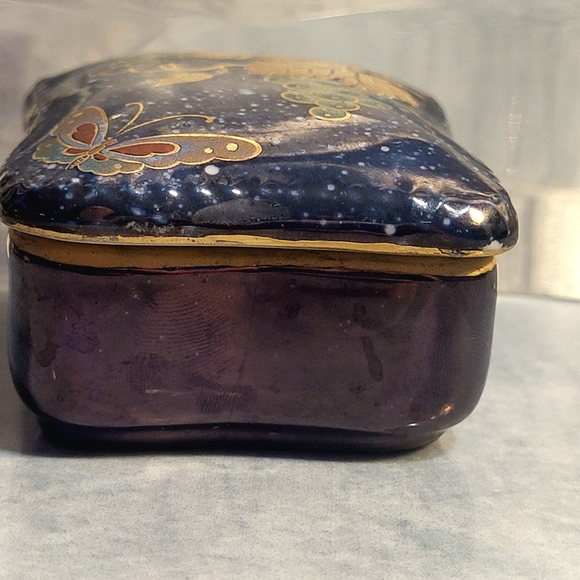 Small Blue Trinket Box with Lid - Picture 5 of 13